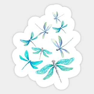 Dragonfly Blue Sticker